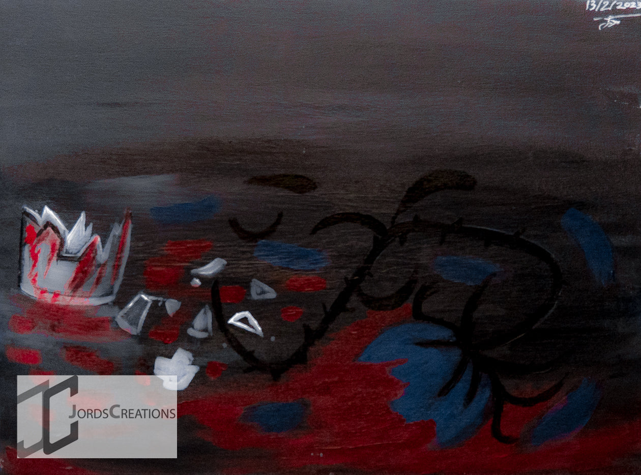 Violet Shattered Rose Painting