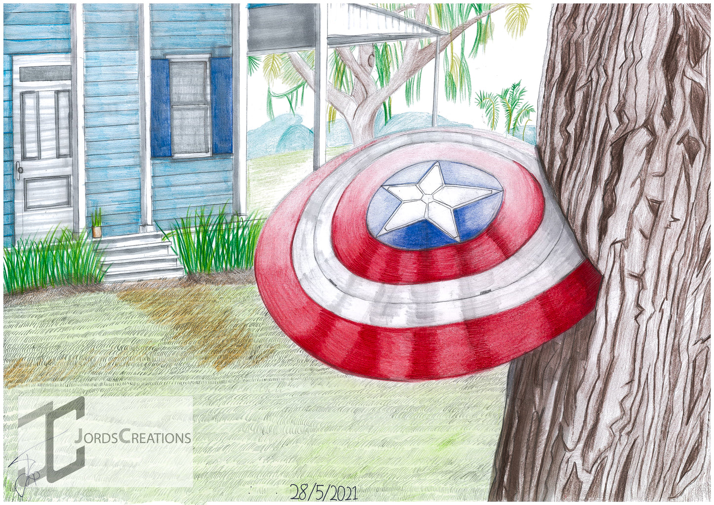 Cap's Shield Throw in Tree - FATWS