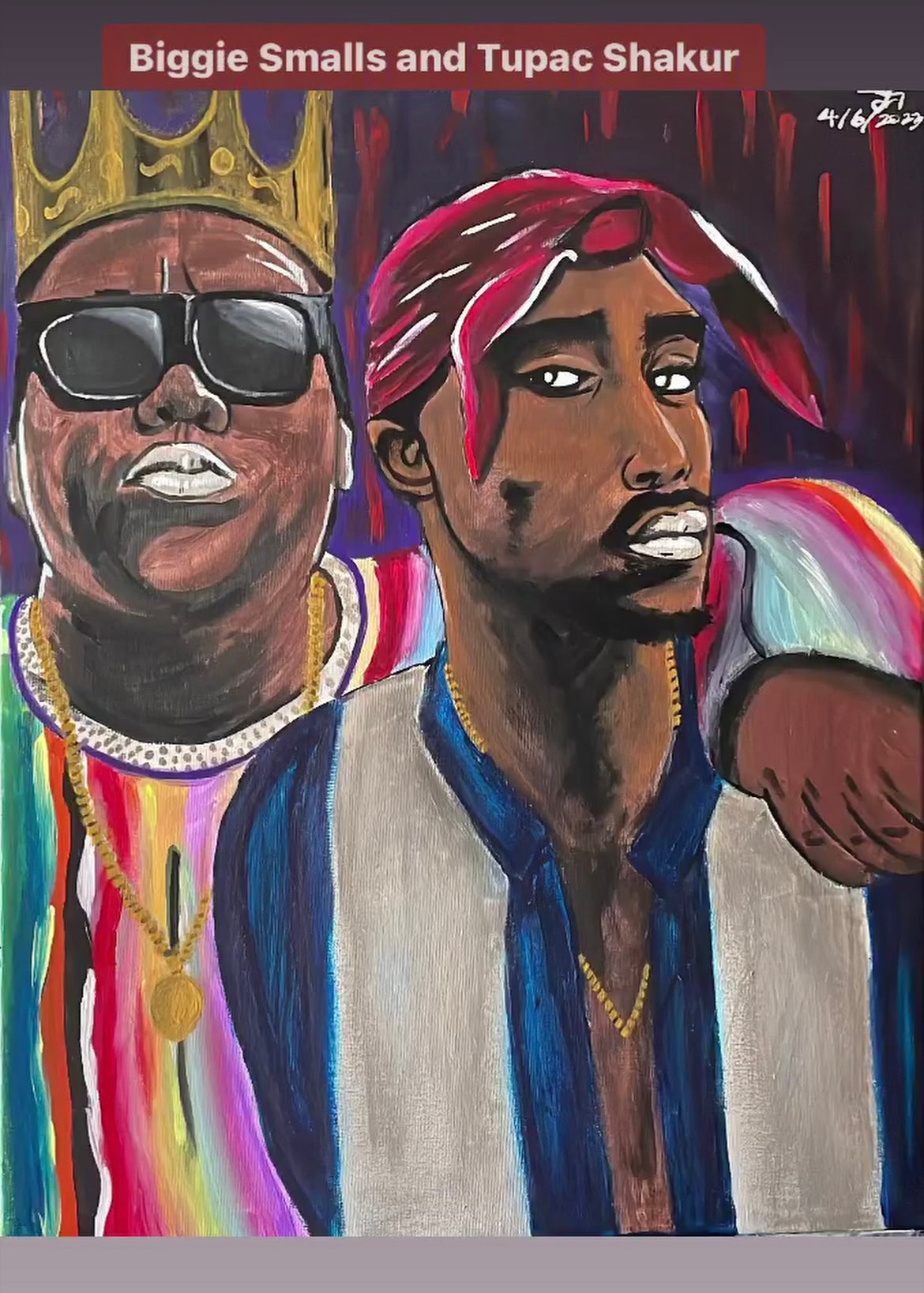 Biggie Smalls and Tupac Shakur Painting