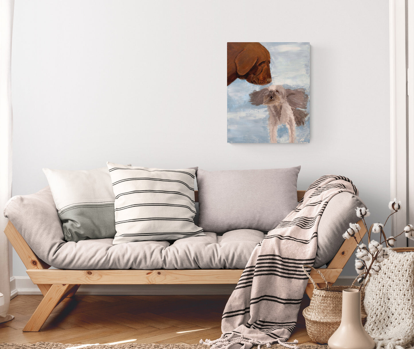 Chocolate Labrador and Maltese Schitzu Dogs
