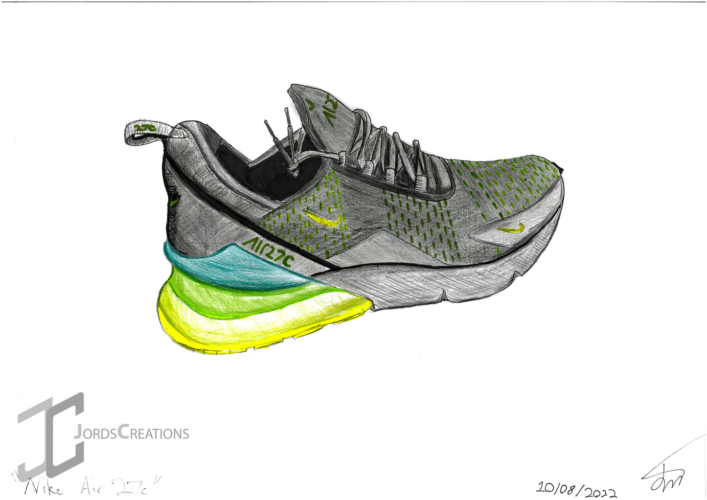 Nike Air 27c Green - Drawing