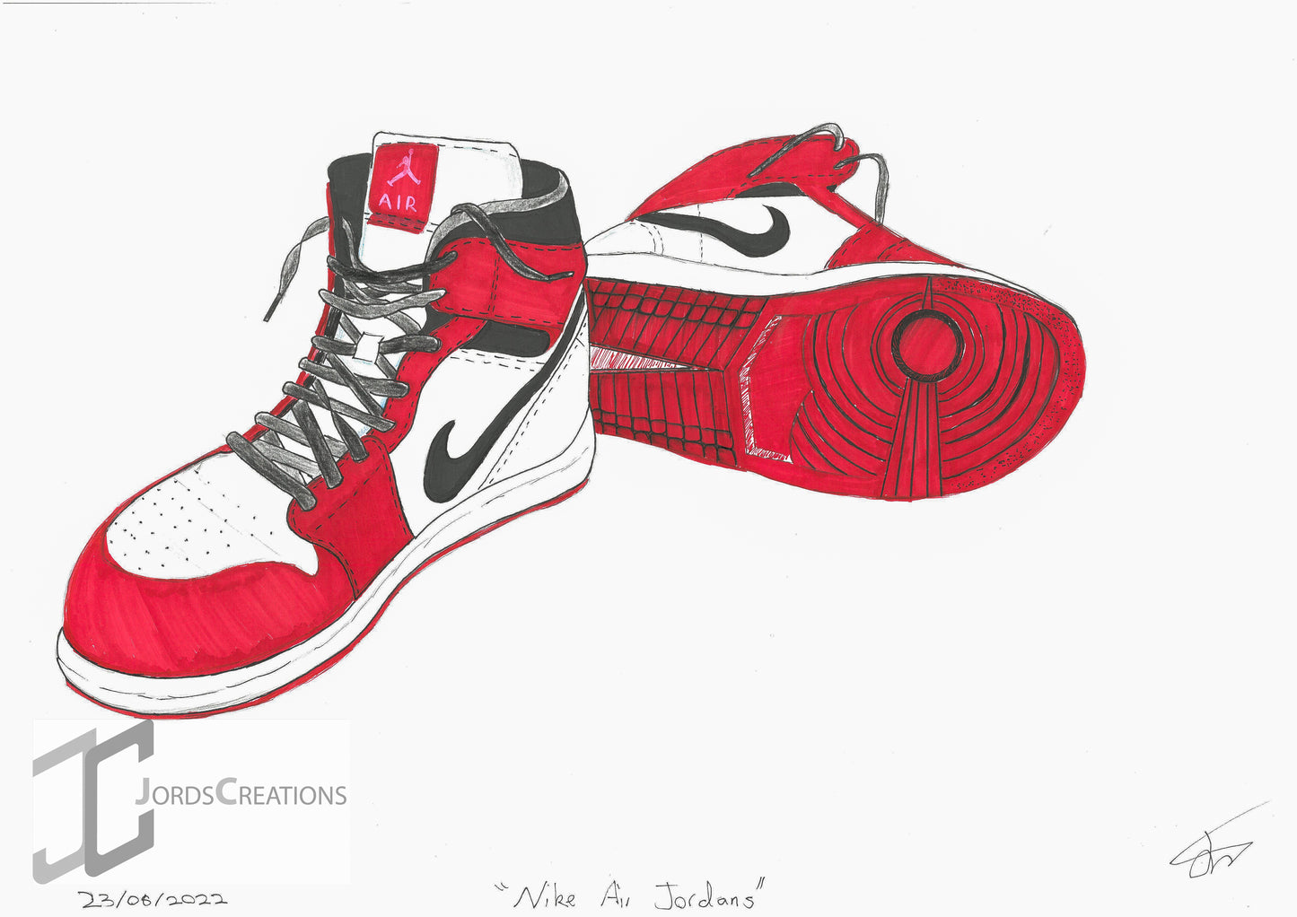 Nike Air Jordans - Drawing