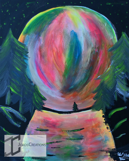 Rainbow Moon UV Painting