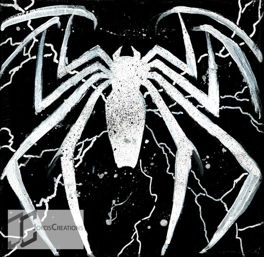 Symbiote Spidey Symbol (Custom Original) - Painting