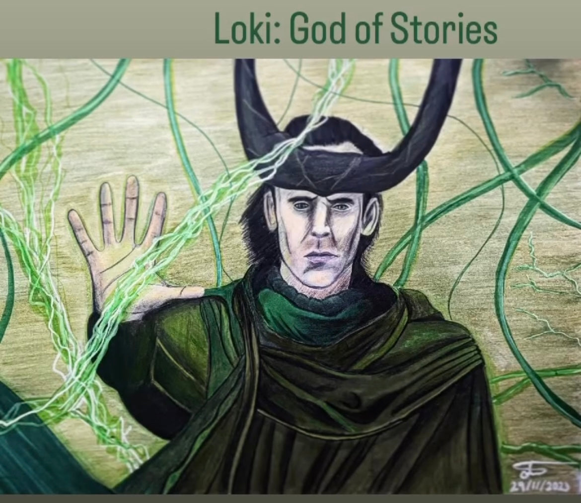 Loki God of Stories - Drawing