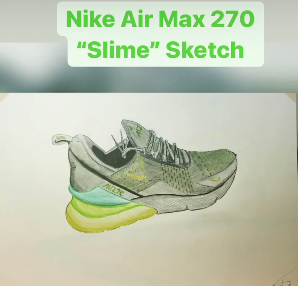 Nike Air 27c Green - Drawing