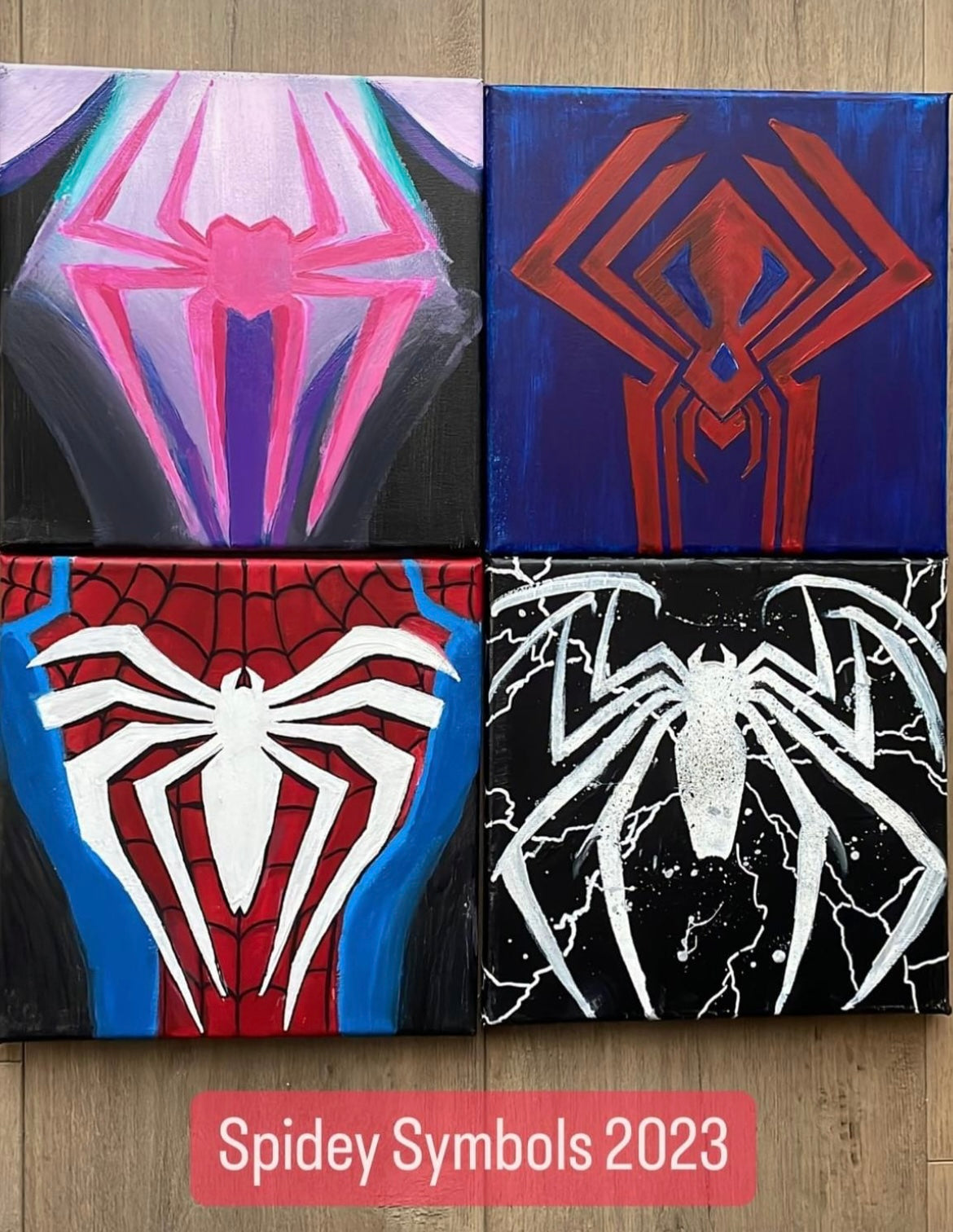 Symbiote Spidey Symbol (Custom Original) - Painting